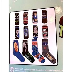 Seinfeld 12 Days of Socks novelty Socks-NEW & SEALED in box Mens